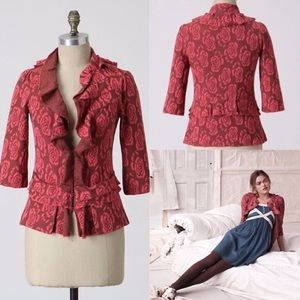 Anthropologie Yellow Bird Rose Cardigan Sweater